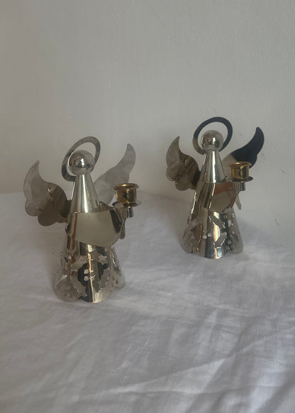 PAIR OF ANGEL CANDLE HOLDERS