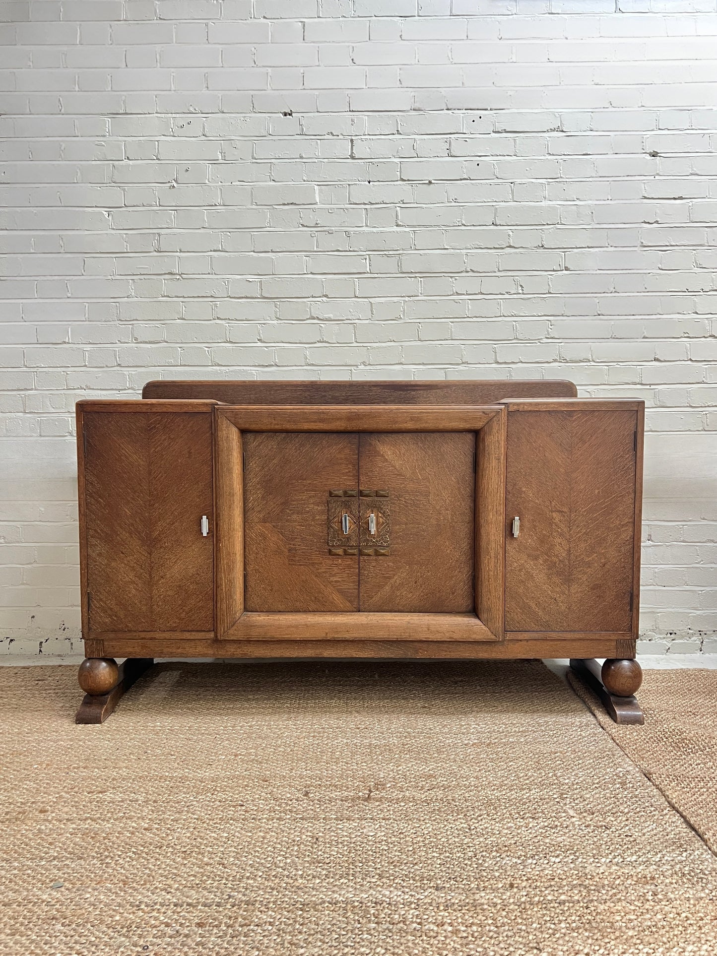 LARGE ART DECO SIDEBOARD WITH BALL FEET