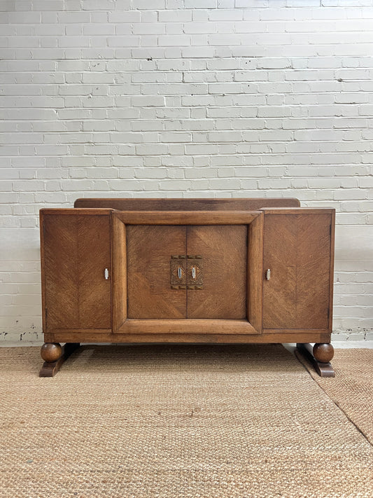 LARGE ART DECO SIDEBOARD WITH BALL FEET