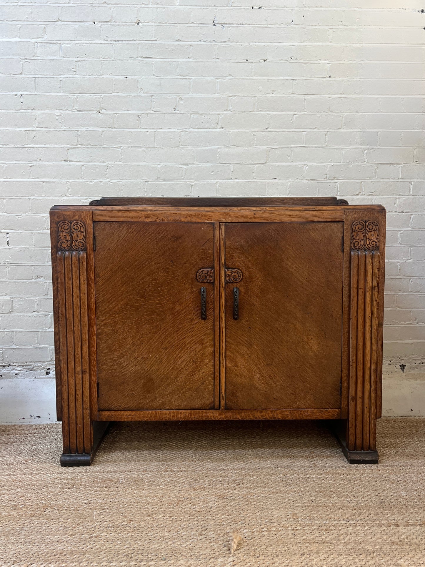 FLUTED LEG ART DECO SIDEBOARD