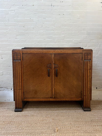 FLUTED LEG ART DECO SIDEBOARD
