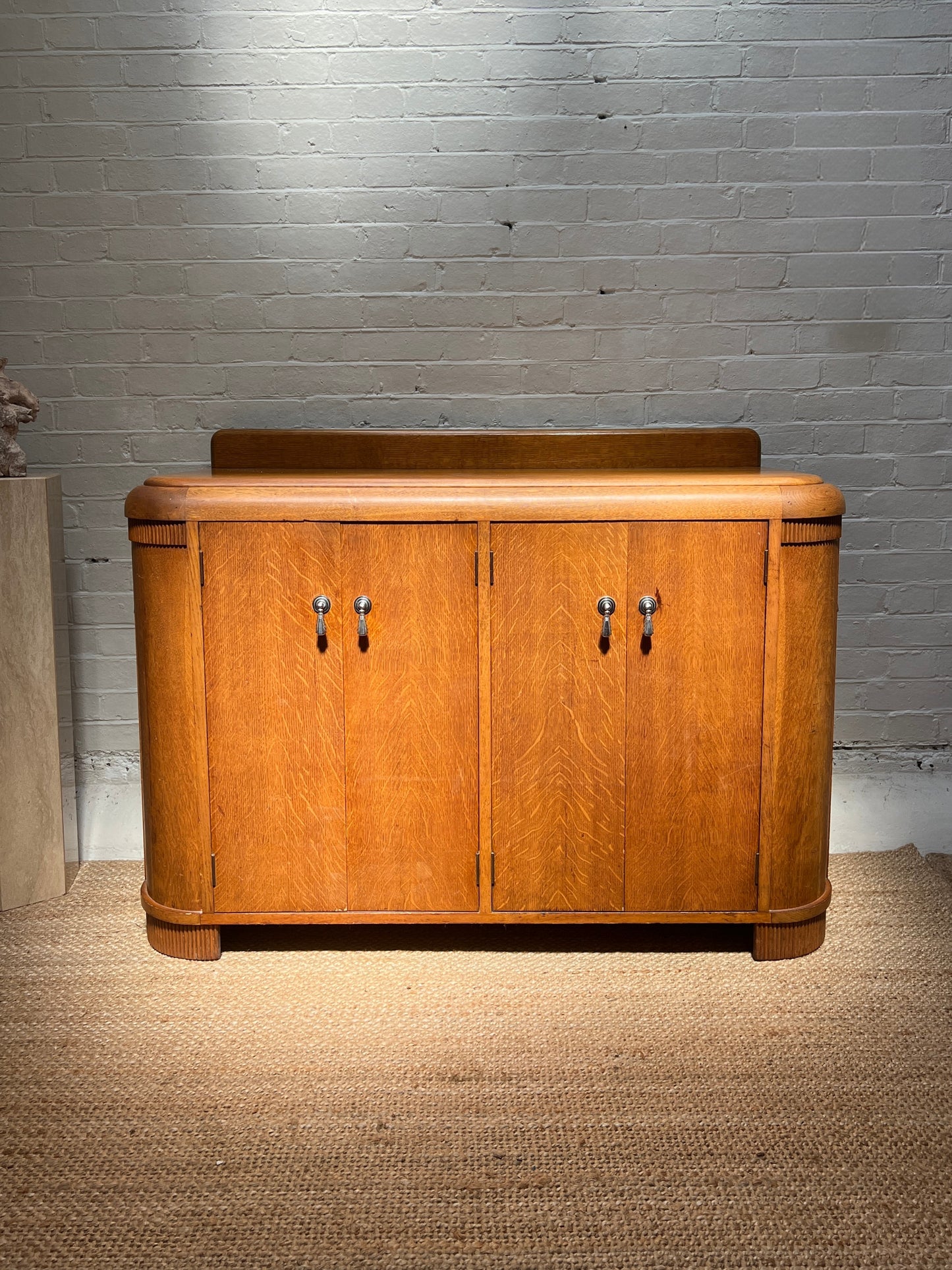ENGLISH ART DECO OAK SIDEBOARD