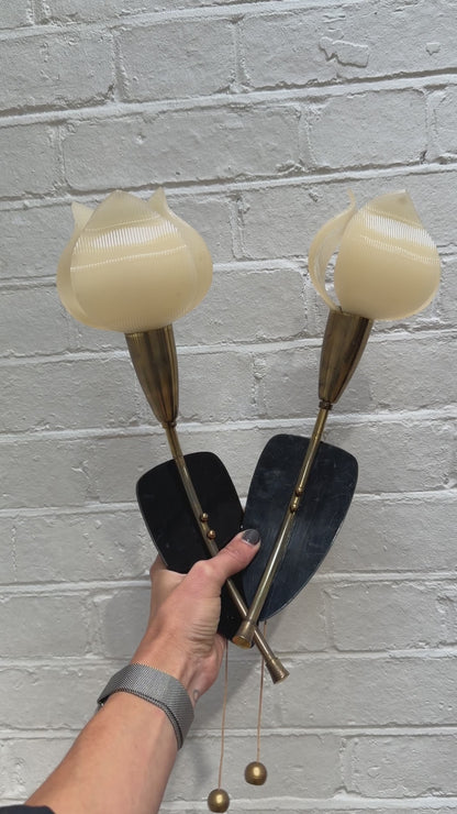 PAIR OF SWEDISH 50S WALL LIGHTS