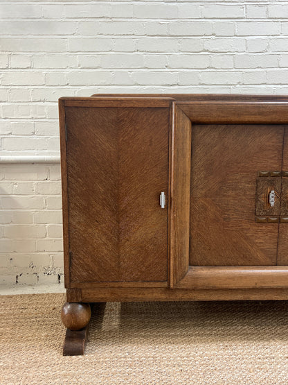 LARGE ART DECO SIDEBOARD WITH BALL FEET